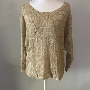 Lucky Brand Women's Beige Knit Sweater